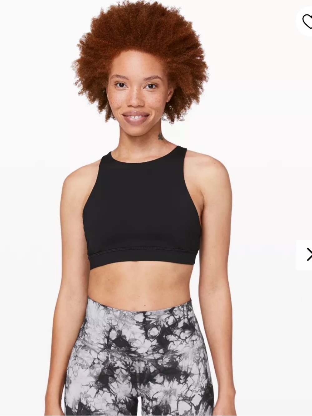 Lululemon Energy Bra Black High-Neck- Medium Support, Size 6